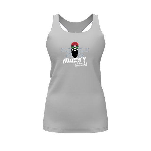 [CUS-DFW-RCBK-PER-GRY-FYS-LOGO1] Racerback Tank Top (Female Youth S, Gray, Logo 1)