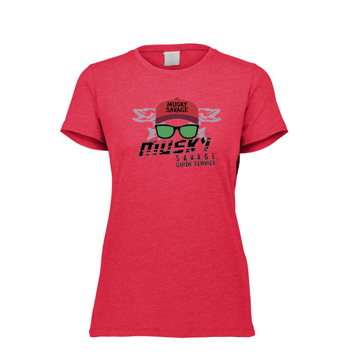 [FTSCUBRD-FAXS-LOGO3] Decker Women's Tri-Blend T-Shirt - Short Sleeve (Female Adult XS, Red, Logo 3)