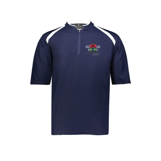[229581-AS-NVY-LOGO3] Men's Dugout Short Sleeve Pullover (Adult S, Navy, Logo 3)