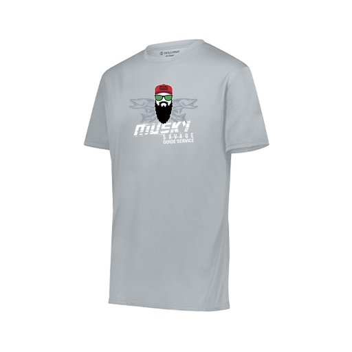 [222819.099.XXS-LOGO1] Youth Movement Dri Fit Shirt (Youth XXS, Silver, Logo 1)