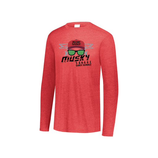 [3076.V96.S-LOGO3] Youth LS Ultra-blend T-Shirt (Youth S, Red, Logo 3)