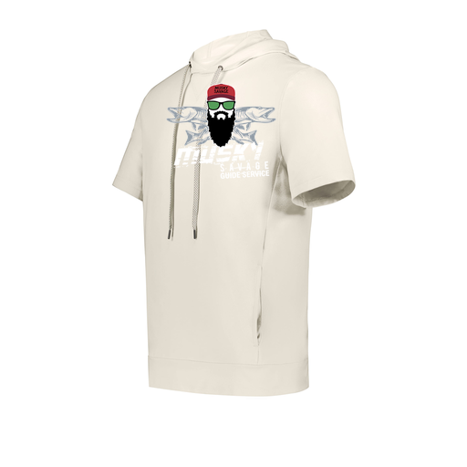 [222605-WHT-YS-LOGO1] YOUTH VENTURA SOFT KNIT SHORT SLEEVE HOODIE (Youth S, White, Logo 1)
